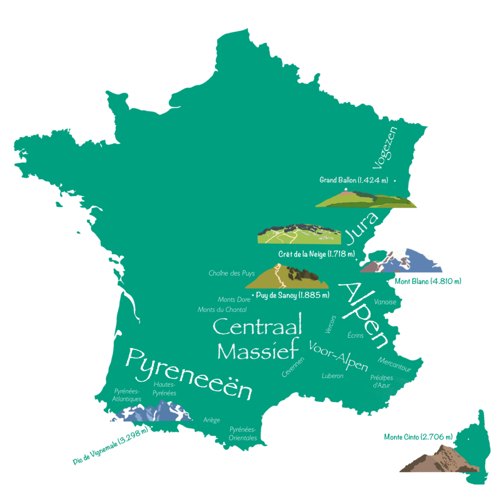 bergen-frankrijk-kaart